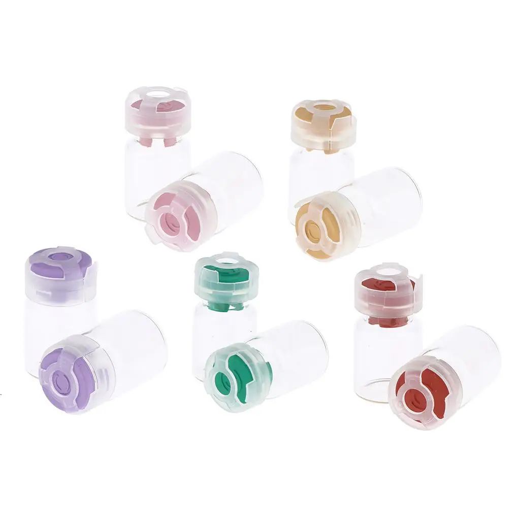 Clear Glass Empty Vials Sealed Sterile Mini Bottle Container for Cosmetics and Salon Accessories