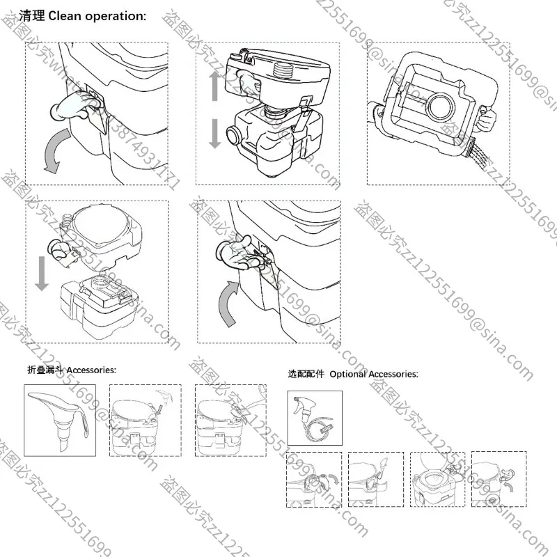 

Suitable for DIAGline Diagonal Seat Pool Portable Outdoor Camping RV Ship Care Toilet