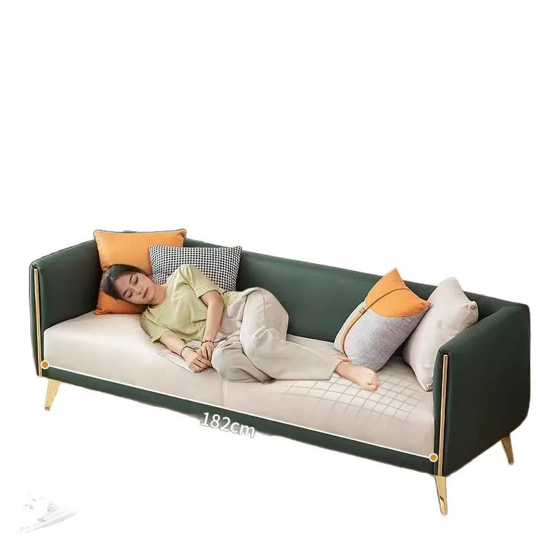 

Small technology cloth cat scratching leather sofa, high-end light luxury double small sofa