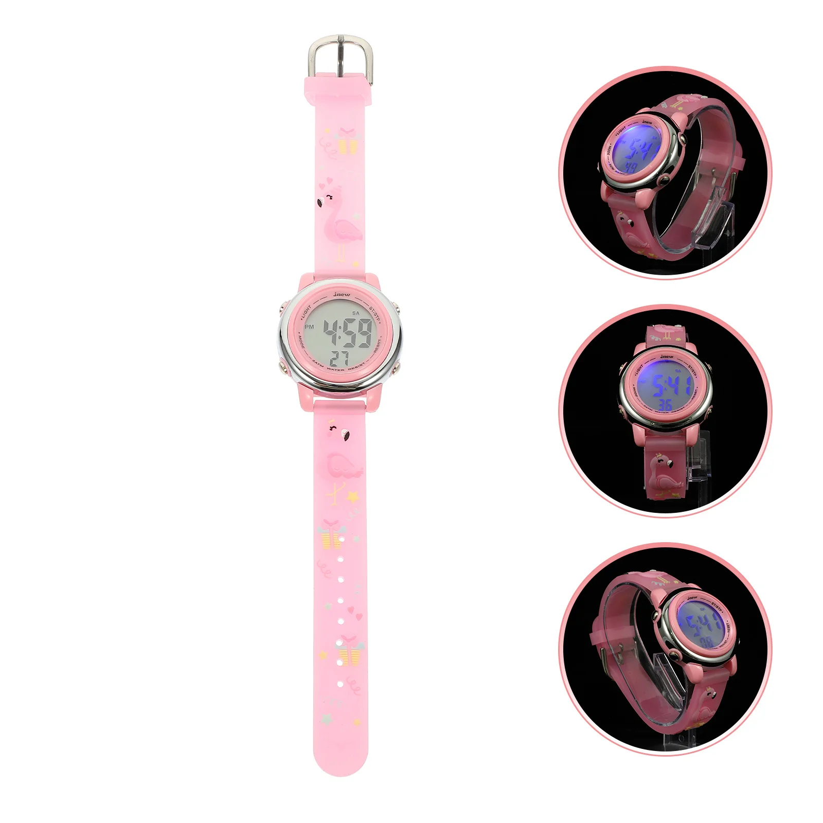 ساعة كرتونية مقاومة للماء، شاشة عرض رقمية LED، خفيفة الوزن ومريحة، حزام قابل للتعديل لحفلات المدرسة #5