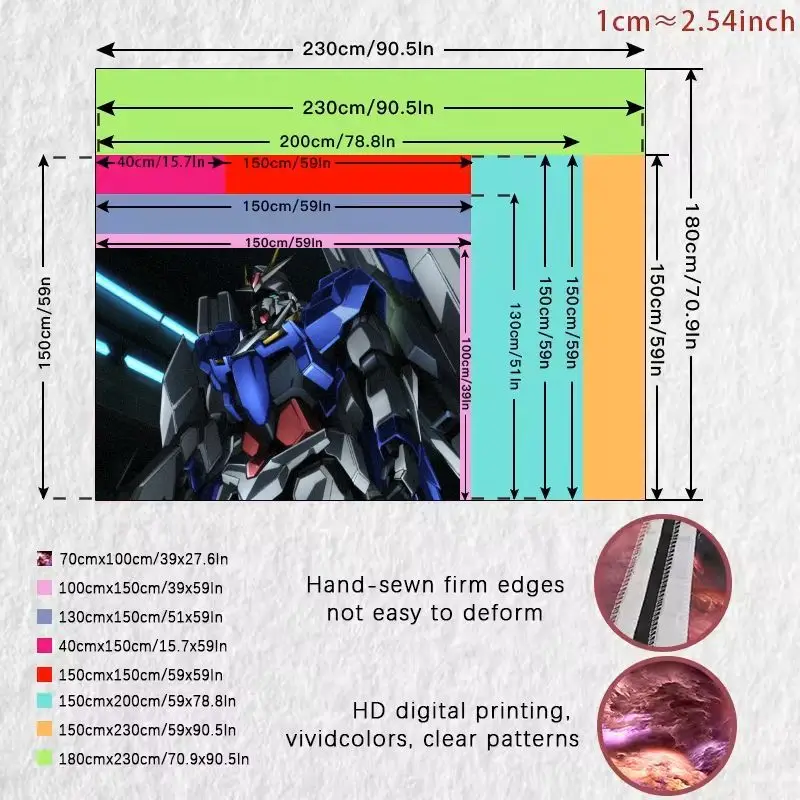 1 قطعة كبيرة الحجم أزرق رمادي أحمر الروبوتية الميكانيكية نسيج (نمط جاندام) خلفية داكنة الضوء الأزرق الحزم جدار ديكور فني لغرفة النوم L