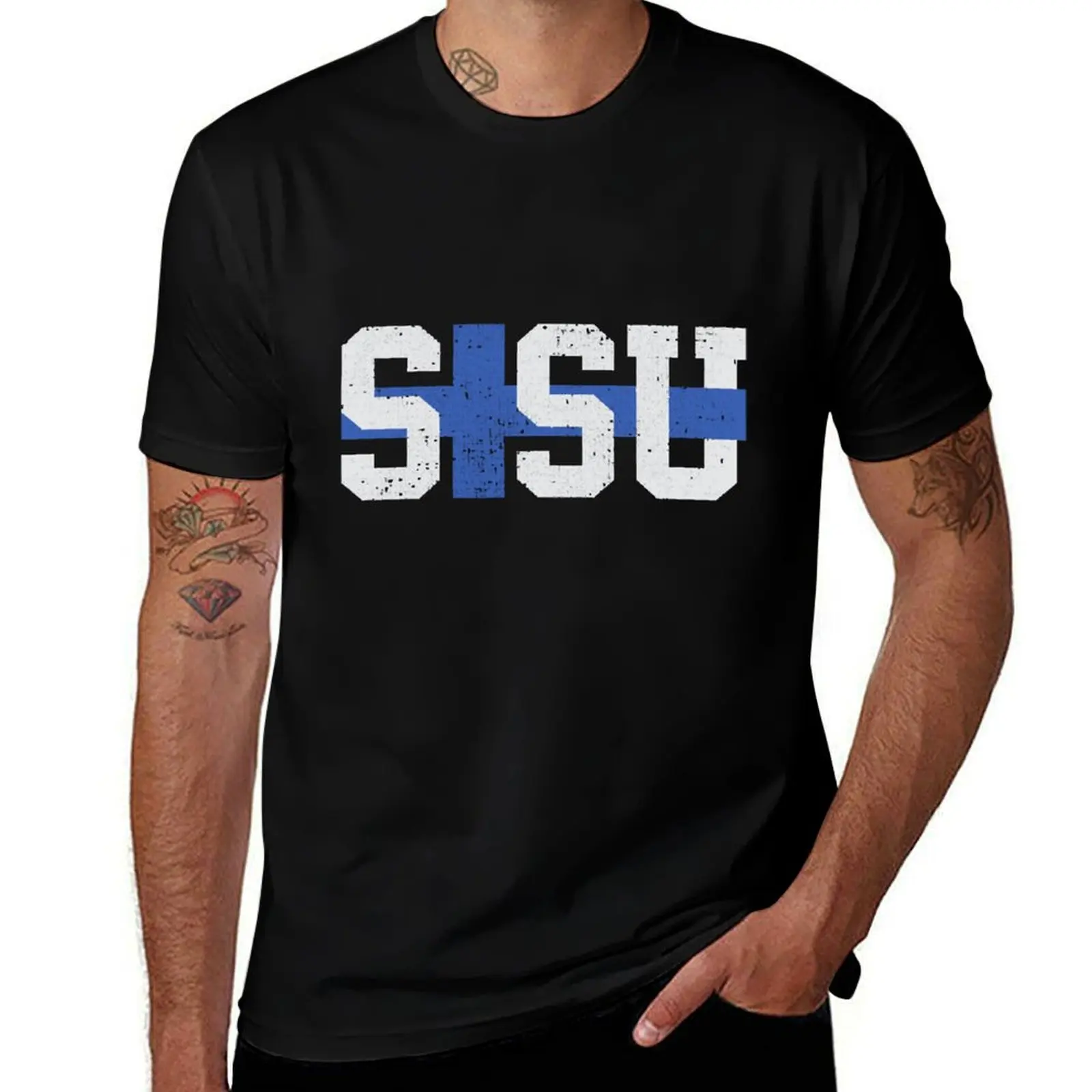Финская футболка Sisu Standard Fit, однотонная.