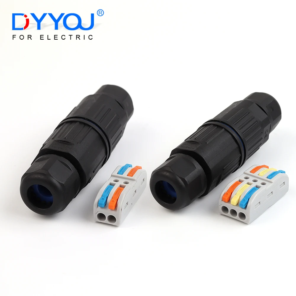 IP68 Cable Waterproof Wire Connector Quick Lever Terminal 2/3 Pin Solderless LED lamp Wiring Outdoor Rainproof Connectors