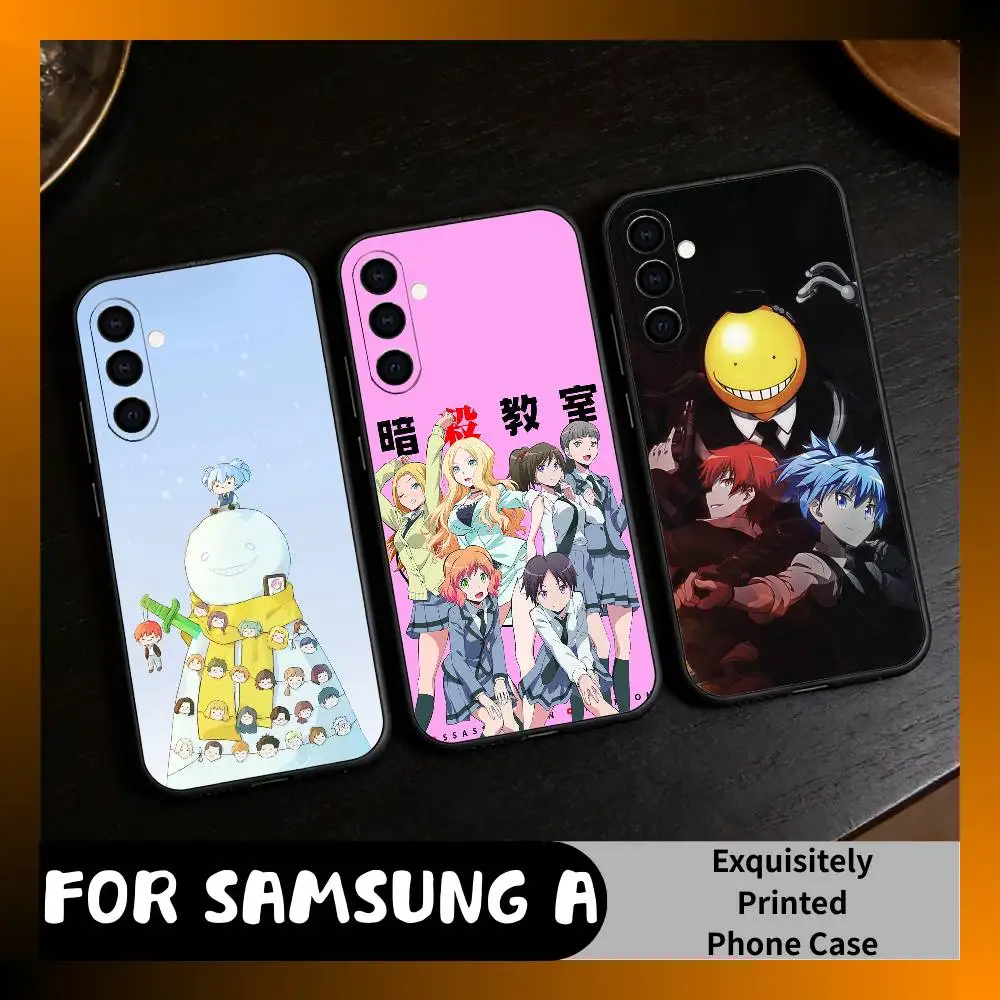 Koro-sensei Anime A-Ass-Class Phone Case For Samsung Galaxy A73,A72,A71,A70,A52,A51 Others Soft Black Cover