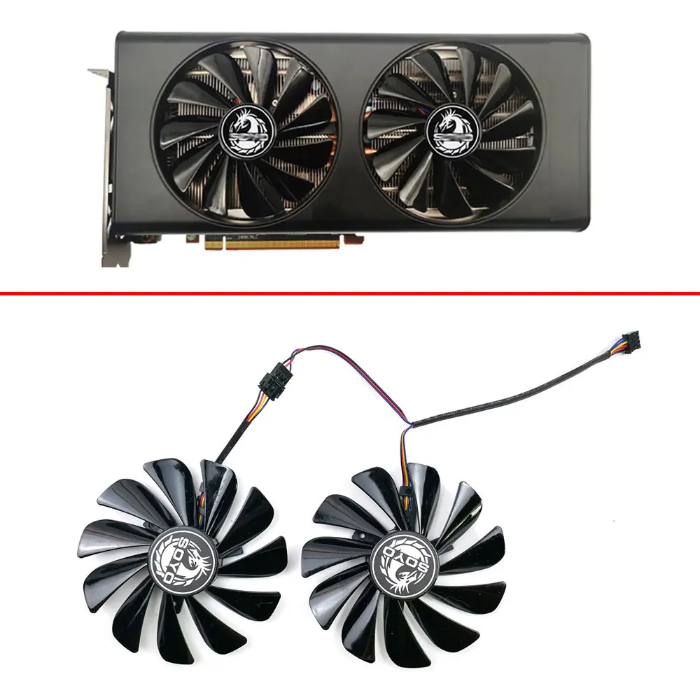 

95MM 4PIN FDC10U12S9-C RX 5700 GPU fan for SOYO AMD Radeon RX5700 8G GDDR6 graphics card cooling fan