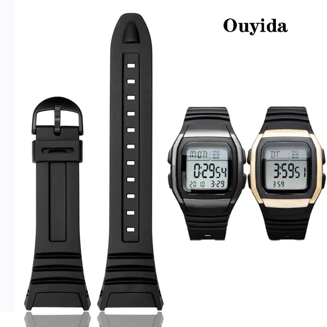 Silicone Watch Band for Casio 3239 W 96H 1A 2A 9A Electronic Watch Dedicated Strap Black Men Waterproof Rubber Sports Bracelet AliExpress