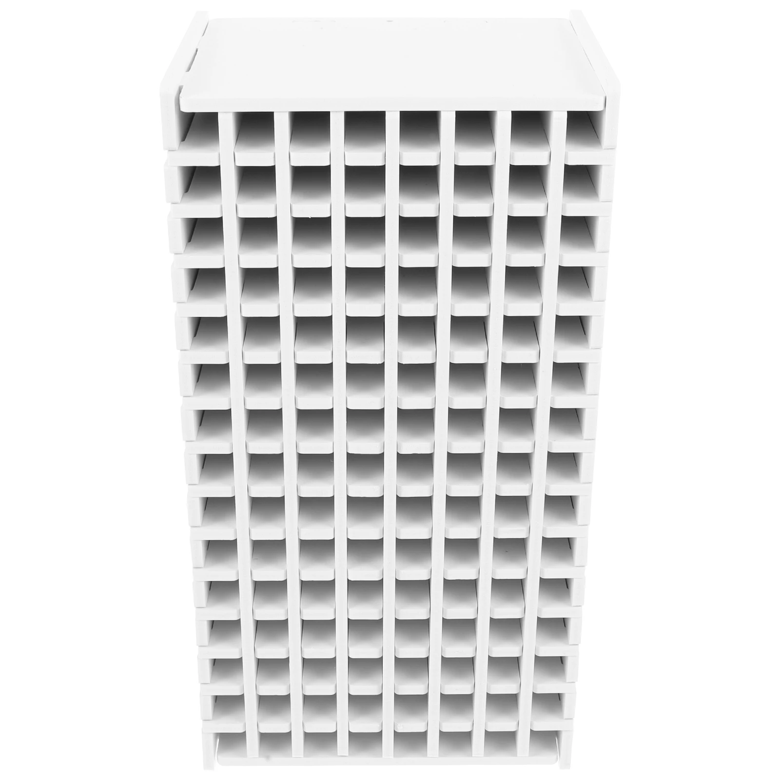 

120 Holes Marker Storage Box White Desk Organizer for Pens Stationery Holder Multi Functional Pen Rack Desktop Storage