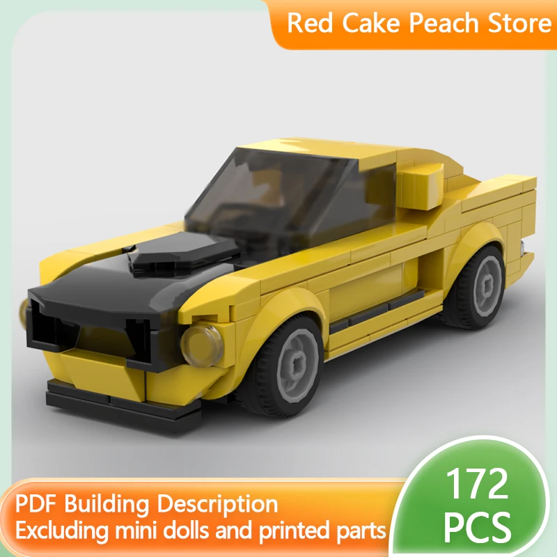 

Speed Racing Car Model MOC Building Bricks GT350 Yellow Sports Car Modular Technology Children Holiday Gifts Assemble Toys Suit