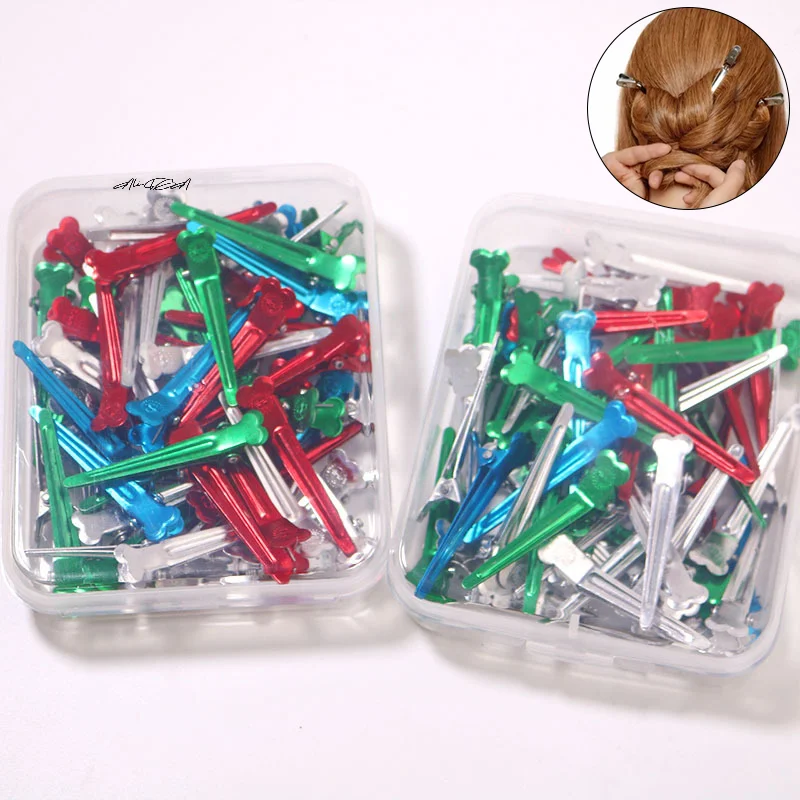 45/65Pcs Colorful & Silver Mini Barber Hairdressing Clips Heat Resistant Metal Hairpin for pro Salon & Household Haircut Styling