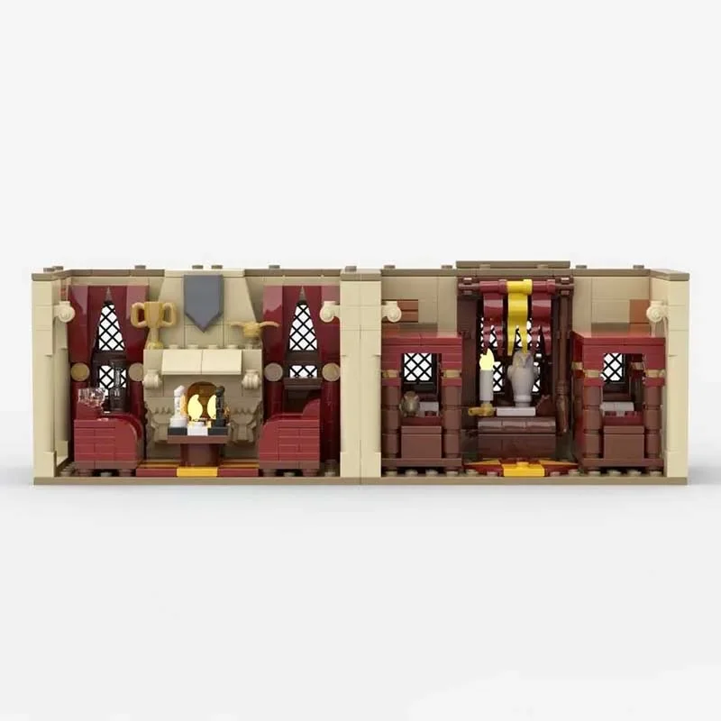 Moc blocos de construção conjunto sala comum popular hp filme modelo tecnologia tijolos diy montagem brinquedos conjunto construção presentes