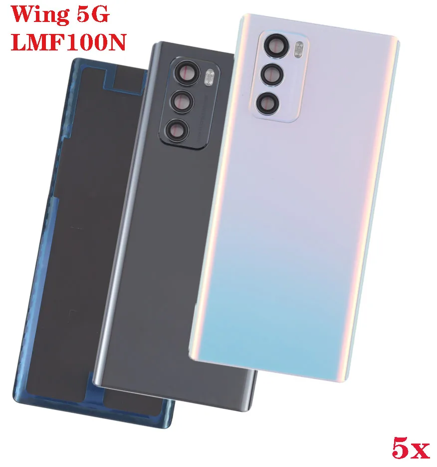 5PCS Ersatz kit Zurück Glas Batterie Abdeckung Panel Für LG Flügel 5G LMF100N Gehäuse Chassis Core Hinten Fall körper Tür – Detail 1