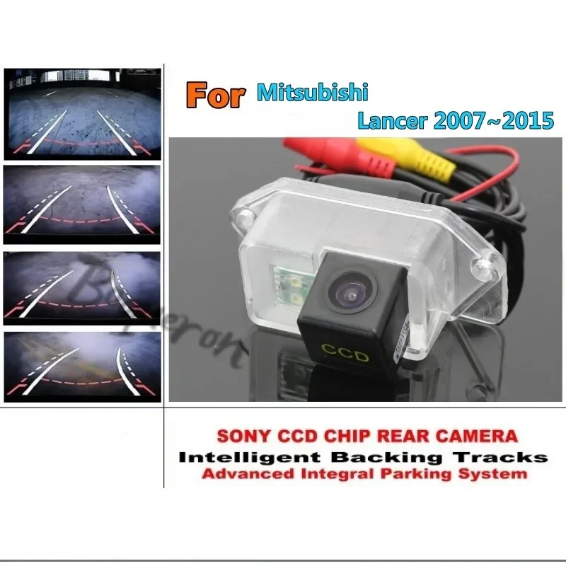 

For Mitsubishi Lancer 2007~2015 Smart Tracks Chip Camera / HD CCD Intelligent Dynamic Parking Car Rear View Camera