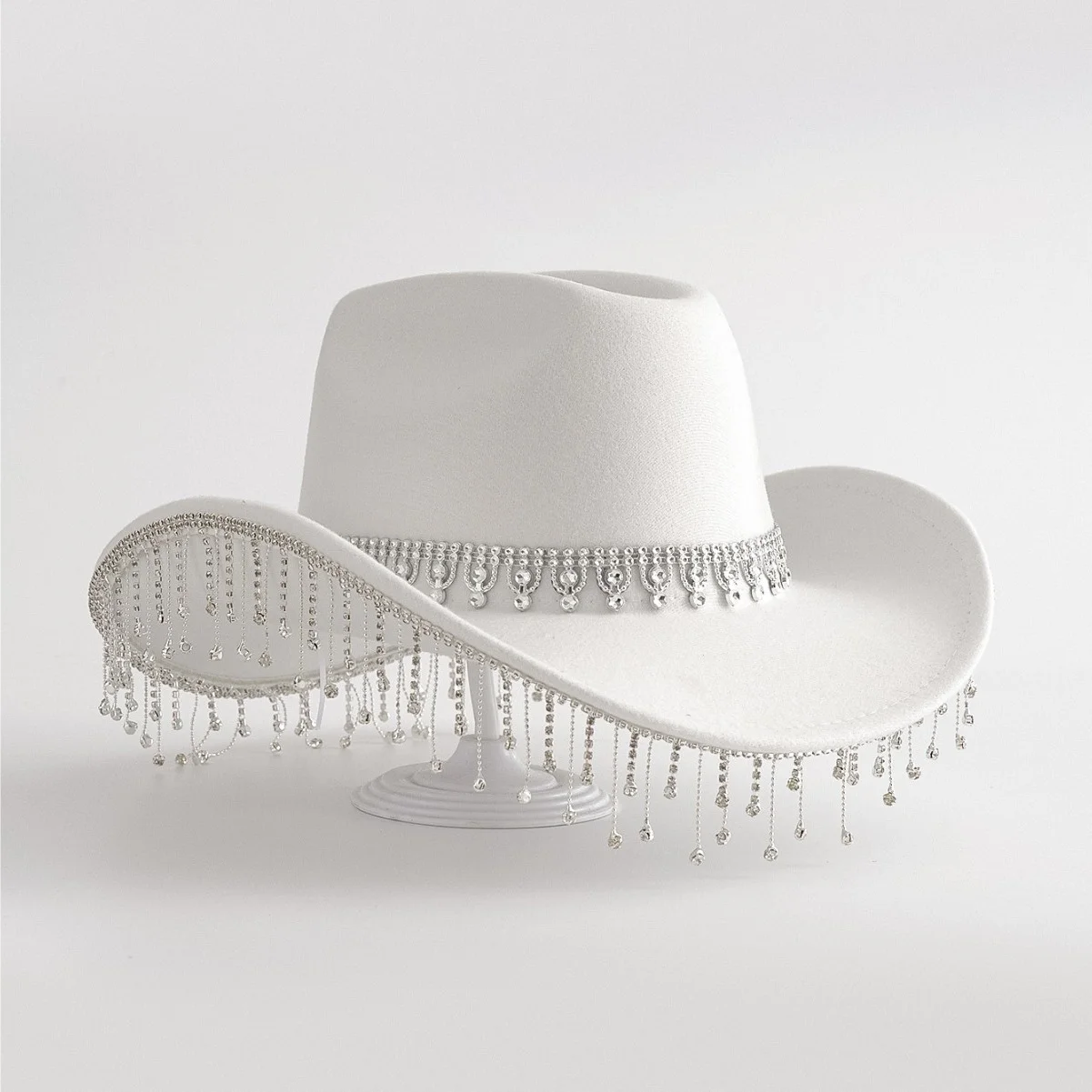 HongLuan Glitterkostuumhoed Volwassene & Cowboyhoeden Strass voor dames, Cowboy Cosplay Vrouwelijke accessoires & Cowgirl Cap
