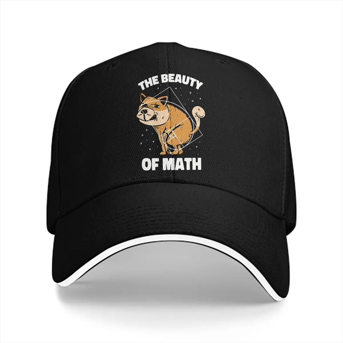 

Math Dog Baseball Caps Peaked Cap Fibonacci Sequence Golden Ratio Sun Shade Hats for Men Women