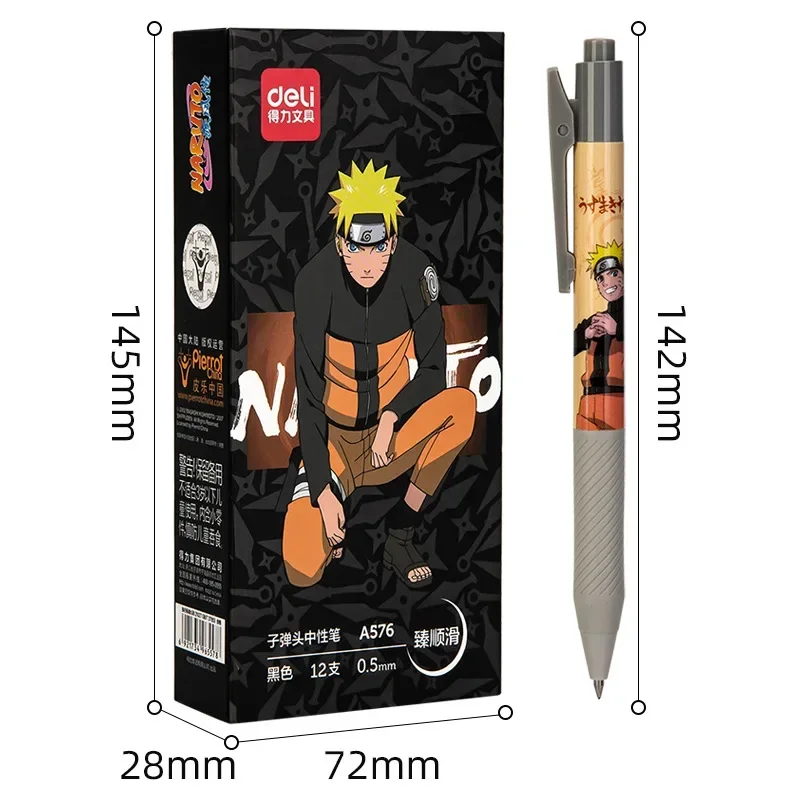 1/6 szt. Żel Naruto dostarcza długopisy szkolne do nauki dziecka artykuły piśmienne długopis losowe motywy Sasuke Anime długopisy 0.5mm