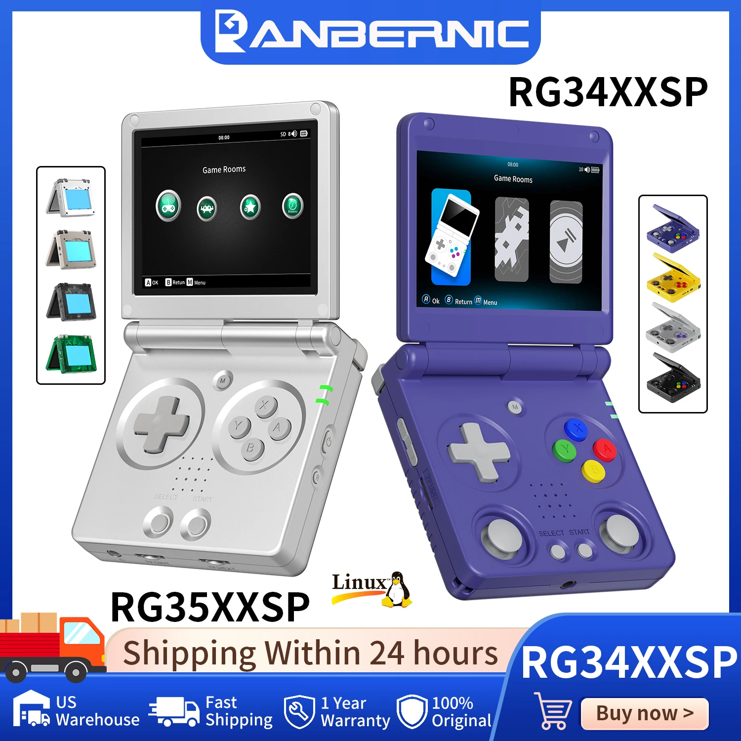Retro Gaming Hub - Anbernic RG34XXSP / RG35XXSP Flip Retro