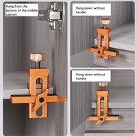 Cabinet Door Mounting Jig Tool, Adjustable Aluminum Alloy Positioner & Leveler for Precise Woodworking Installation