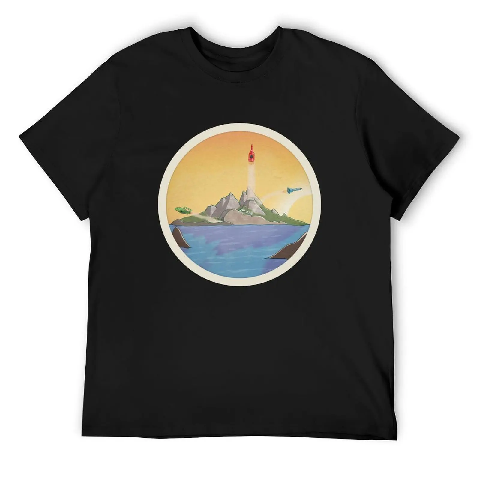 

Tracy Island Launch T-Shirt T-shirts oversize graphic tee shirt vintage t shirts Funny t-shirts funny t shirts men