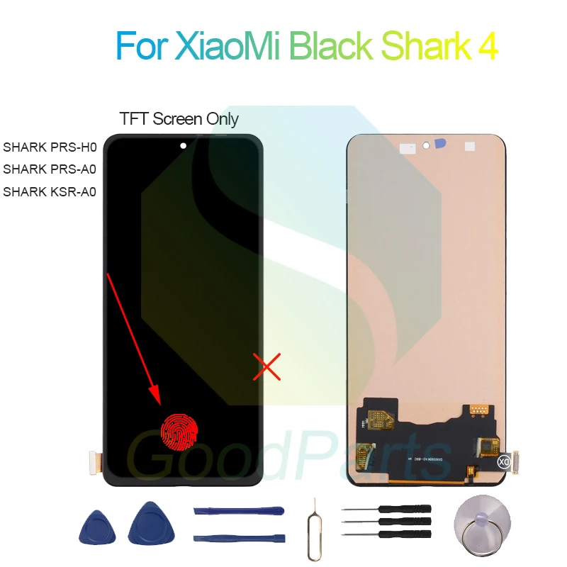 For XiaoMi Black Shark 4 Screen Display Replacement 2400*1080 SHARK PRS-H0/A0,SHARK KSR-A0 Black Shark 4 LCD Touch Digitizer