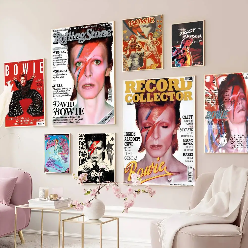 British Rock Singer David B-Bowie Classic Vintage Classic Vintage Posters HD Quality Wall Art Retro Posters For Home Wall Decor