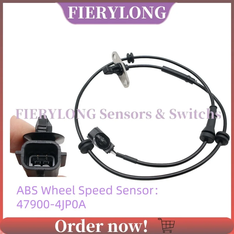 47900-4JP0A Car Rear Left&Right ABS Wheel Speed Sensor For Nissan Navara Np300 2014- Renault Alaskan 2016- 479004JP0A