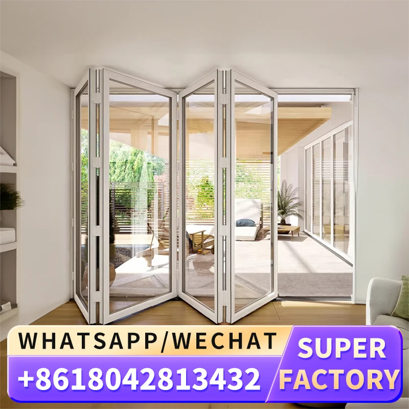 High Quality Multi-Panel Folding Doors For Balcony Patio With High-Performance Aluminum Frame Weatherproof Features