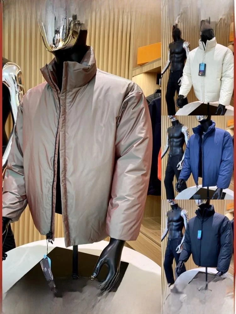 

High-End Men's Casual down Jaet 90 Du down Loose Fit Thiened Stand Collar Waterproof Youth Faion Outerwear