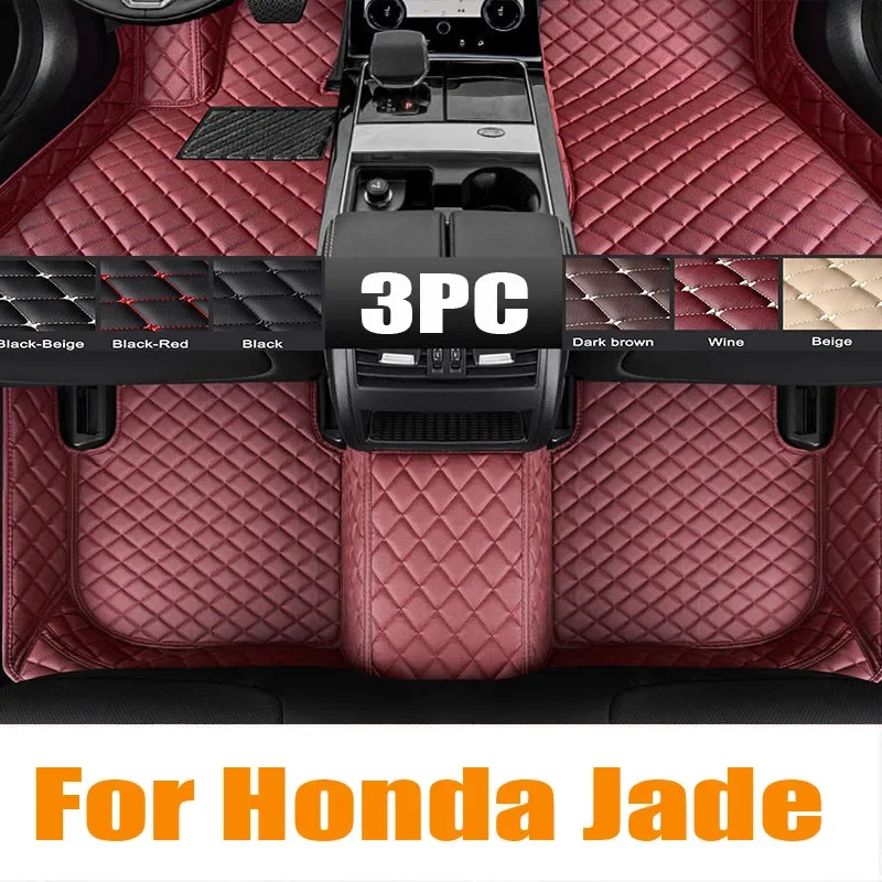 

Car Mats For Honda Jade FR4 FR5 2013~2020 Luxury Leather Floor Mat Set Carpet Rug Auto Foot Pads interior parts Car trunk mataut