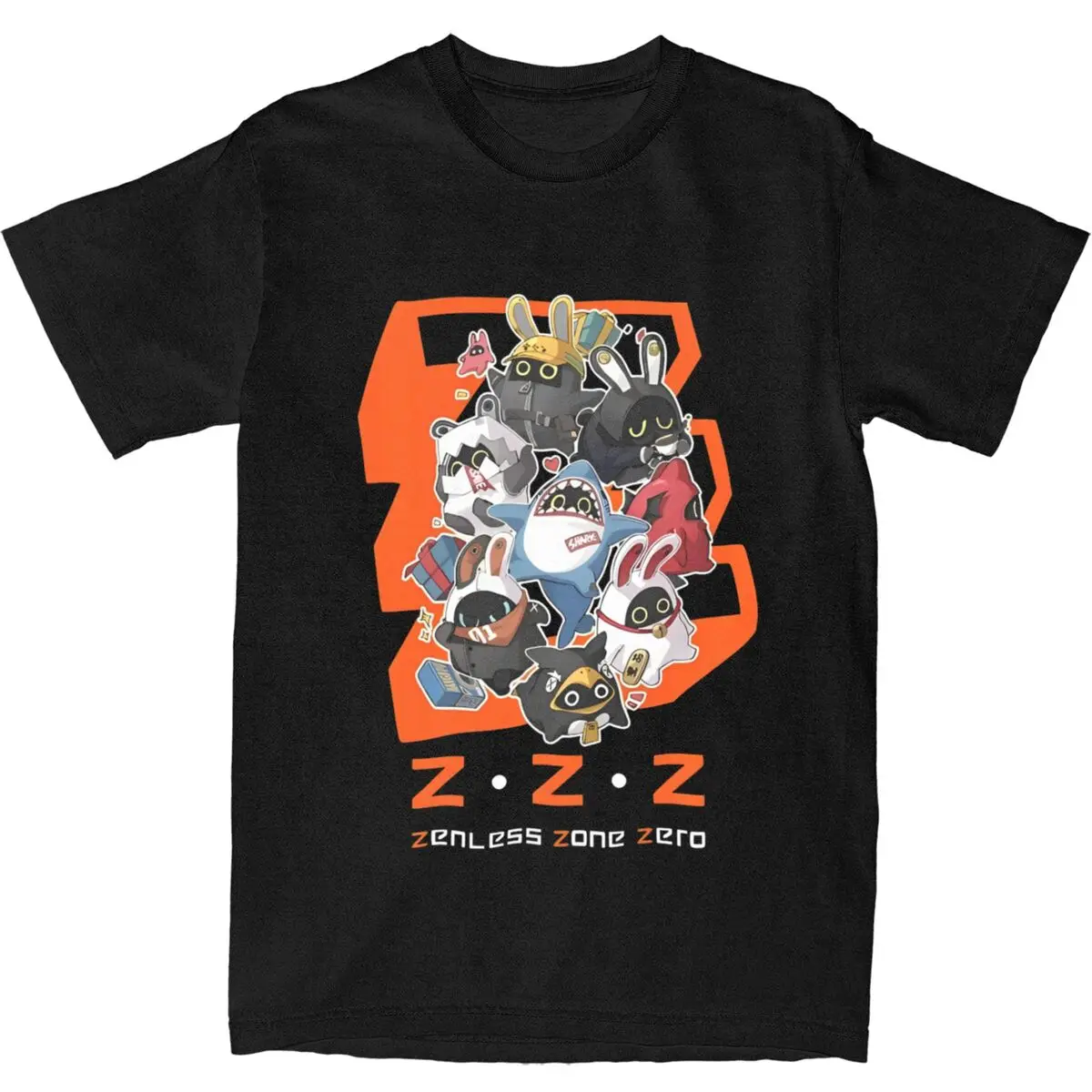 Streetwear T-Shirt ZENLESS ZONE ZERO BANGBOO 100% Cotton T-Shirts Hip Hop Tee Shirt for Man Y2K Casual Casual Short Sleeve Tops