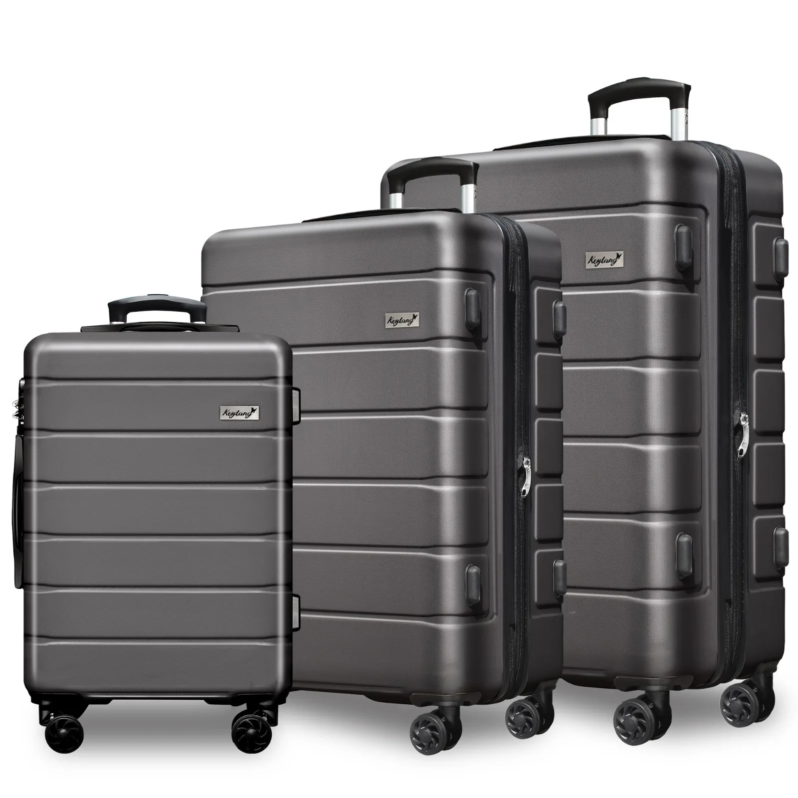 

Легкий жесткий чемодан Explorer, набор из 3 предметов (20/24/28 дюймов), серый