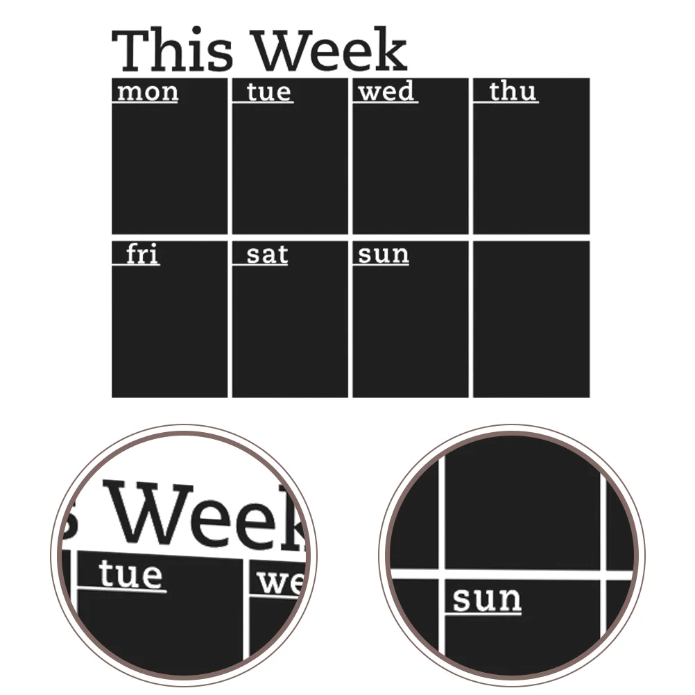 Household Wall Sticker Whiteboard Calendar Chalkboard Planning Self-adhesive Schedule Dry Erase for Stickers