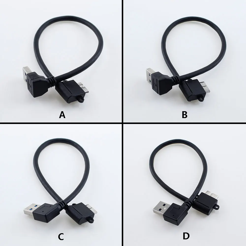 1Pc USB 3.0 Type A to USB3.0 Micro B Male Adapter Cable Data Sync Cable Cord for External Hard Drive Disk HDD Super Speed Cable