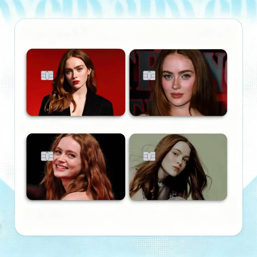 A-Actress S-Sadie Sink  Credit Card HD Stickers Game Card Decal Small Chip Waterproof Sticker Gift