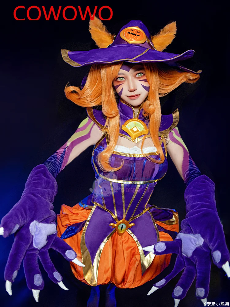 COWOWO Lol Neeko Seductive Witch Halloween Cosplay Costume Cos Game Anime Party Uniform Hallowen Play Role Clothes Clothing