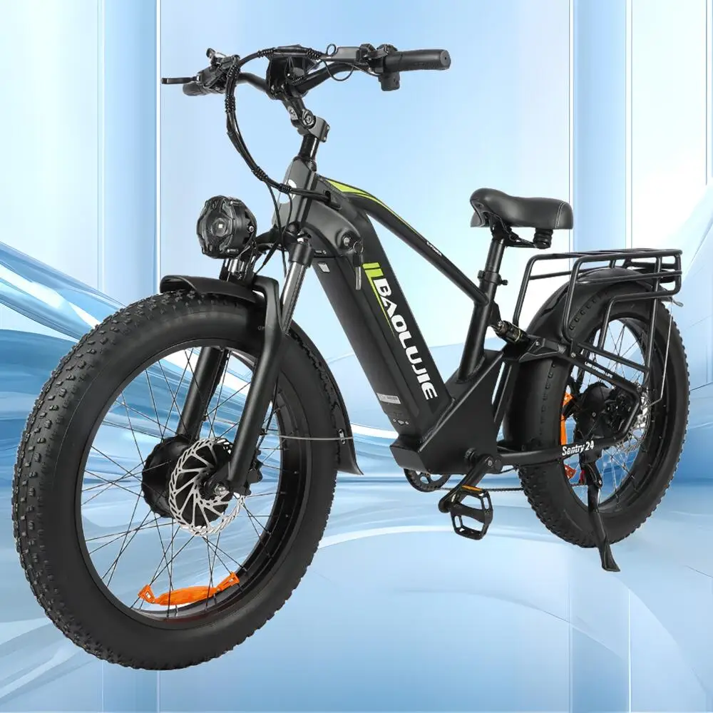 

48V 1000W+1000W Fat Tire Mountain Electric Motorcycles bike 20AH battery 24 Inch tires adults Electric Motorcycles Ebikes
