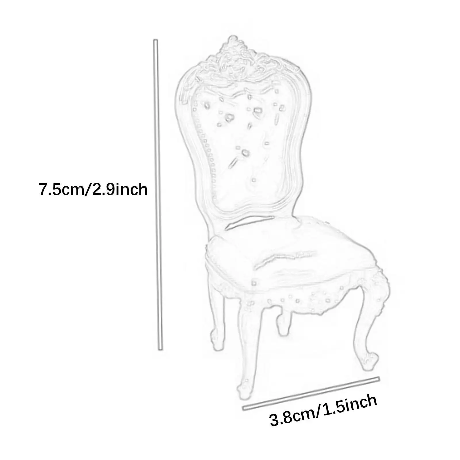 Silla de respaldo alto 1:12, minisilla artesanal, adornos para estación de tren arquitectónico, Micro paisaje, escena en miniatura, proyectos de bricolaje