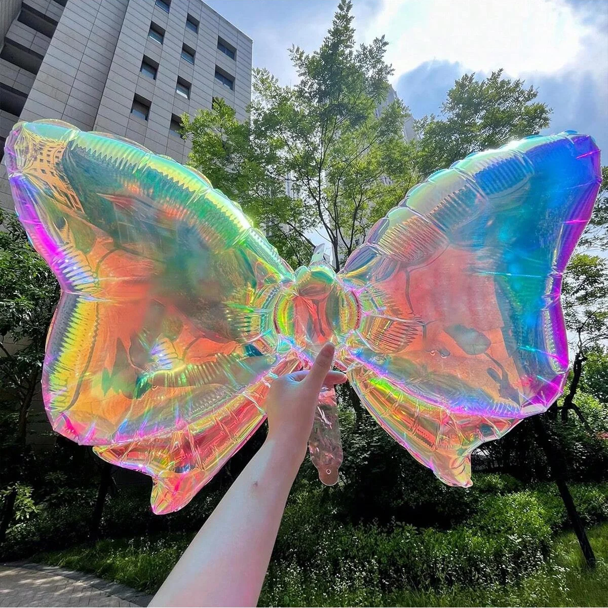 1 szt./3 szt. tęczowe przezroczyste balony z kokardką, ślub, ujawnienie płci, baby shower, przyjęcie urodzinowe, walentynki, rocznica, — zdjęcie 5