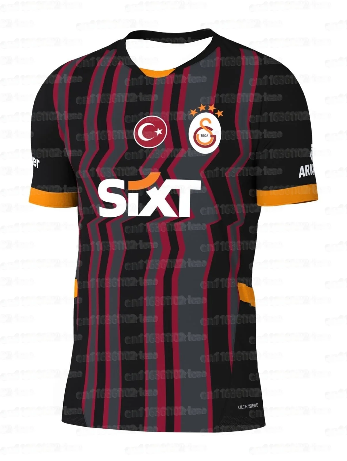 Türkei, Galatasaray, Familien-Fußballtrikot, Fußballtrikot 2026, schnelltrocknende Sportbekleidung, Herren-Fußballtrikot mit kurzen Ärmeln. – Detail 5