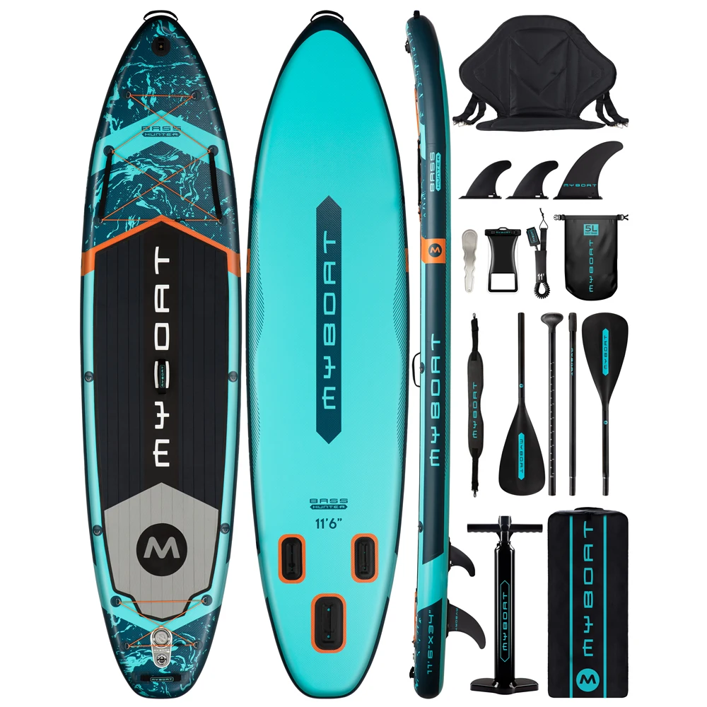 Myboat Extra Wide Inflatable Paddle Board 11'6''x34''x6''Adult Standing Style Aquatic Travel With Premium Accessories SUP Board