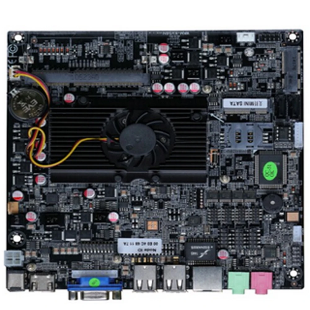 Thin Cool Fan 1000M Lan AMD Fusion E350 Dual Core 1.6G Mini-ITX Motherboard Supporting DC 12V Power Supply (Or AMD E450 Option)