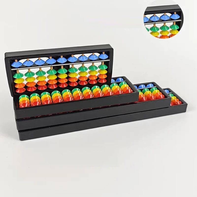 7/9/11/13/15/17 Colonna di Plastica Montessori Giocattolo di Matematica Cifre Aritmetiche Abaco Soroban Strumento di Calcolo Perline di Colore Insegnamento Del Capretto