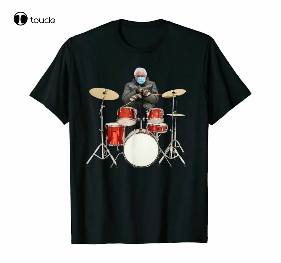 Funny Bernie Sanders Drum Mittens Sitting Inauguration Meme T-Shirt Hot New kindergarten teacher shirts