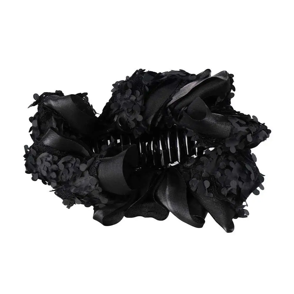 

Заколки с бантом и бантом, коготь для волос, пузырьковые кружевные заколки для волос, сетчатая двусторонняя заколка в виде акулы, женская