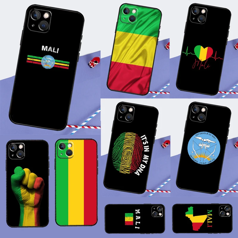 Mali Flag For iPhone 16 15 14 Pro Max Phone Case For iPhone 16 15 13 11 12 Pro Max Mini 7 8 Plus XS X XR Cover