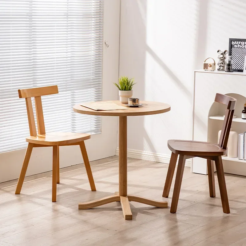 Japanese Wooden Dining Chairs Accent Restaurant Comfortable Bedroom Dining Chairs Kitchen Modern Home Furniture Cadeiras LLDC