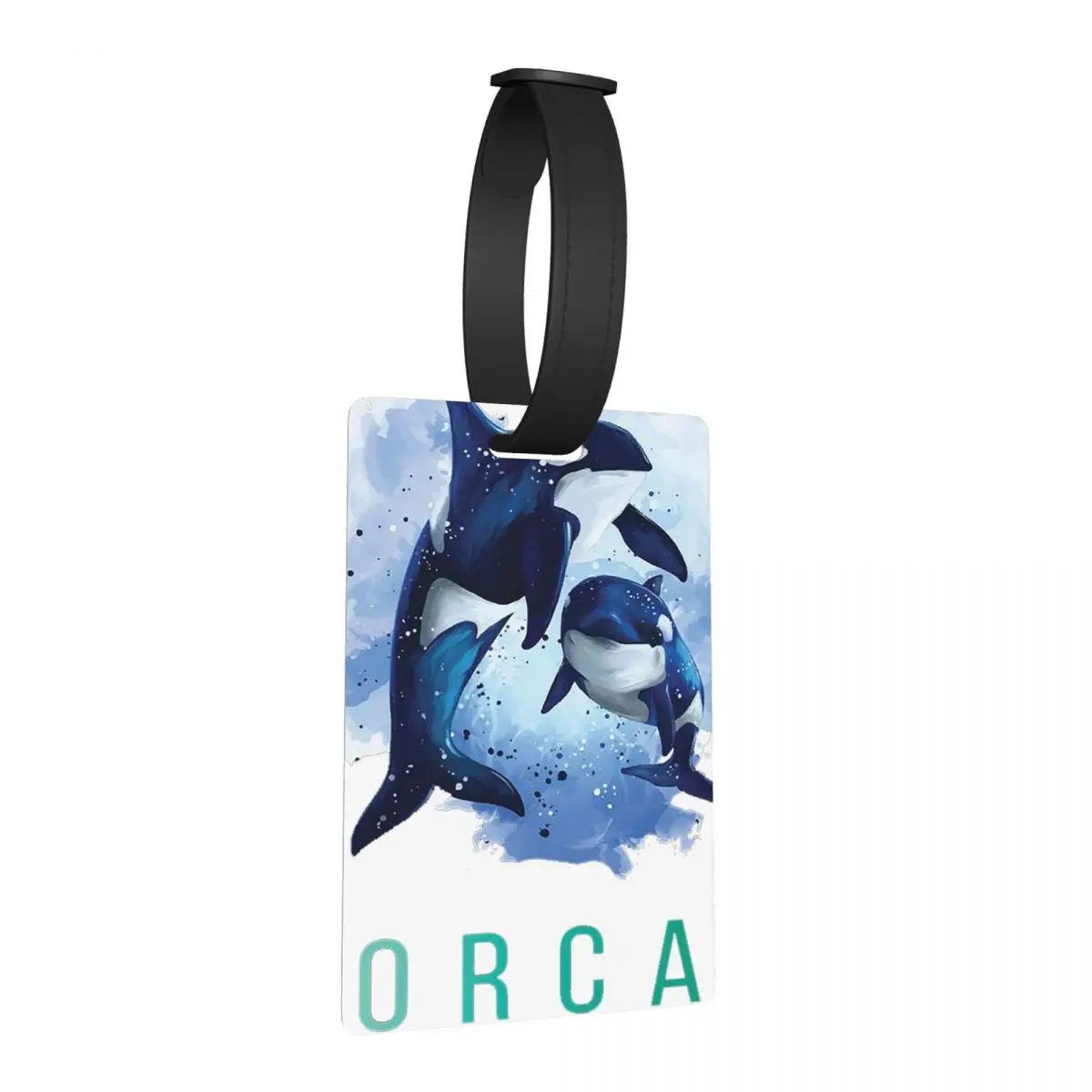 

Orca Aquatic Sea Ocean Killer Whale Luggage Tags Suitcase Travel Portable Baggage Boarding Tag Label Holder ID Name Address
