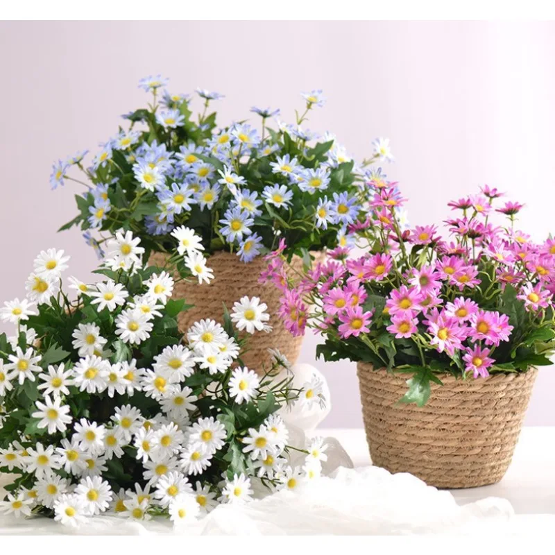 

Small fresh chrysanthemum daisy simulation bouquet Dutch cosmos living room ornaments photography props fake flowers