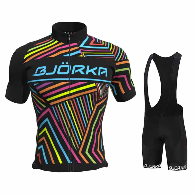 

BJORKA 2025 Team Cycling Jersey Sets MTB Bicycle Bike Breathable Shorts Clothing Cycling Suit 19D GEL Mountain Bike All Terrain