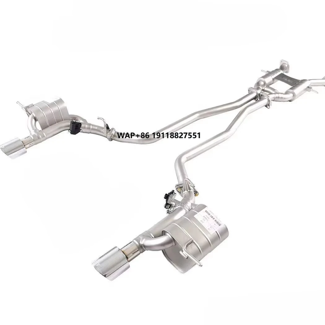 YT High-flow Stainless Steel Mid-tail Section Exhaust for Dodge Durango with Valve Control Muffler