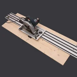 Track Saw Guide Rail Aluminum Extruded Guided Rails for Circular Saw Track Repeatable Rip Cuts & Optimized Bevel & Straight Cuts